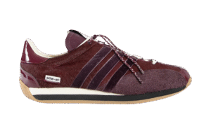 adidas Country OG Song For The Mute Maroon sneaker laterale con tomaia in suede bordeaux e dettagli rétro
